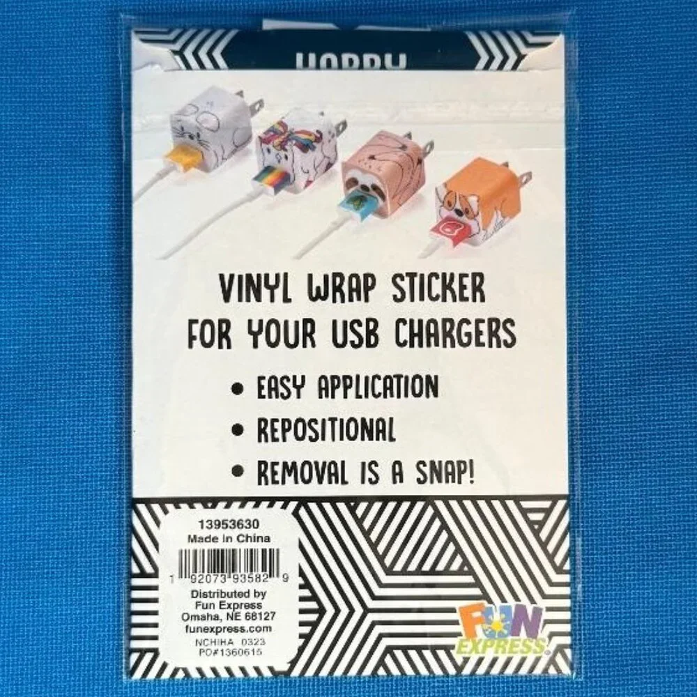 NEW ~ CHARGER SKINZ ~ DOG CHARGER USB WRAP STICKER ( ADORABLE CORGI TYPE DOG )